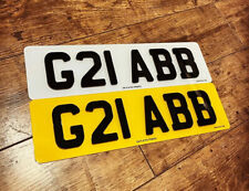 6 DIGIT SHORT 4D GLOSS BLACK ACRYLIC NUMBER PLATE - MOT AND ROAD LEGAL