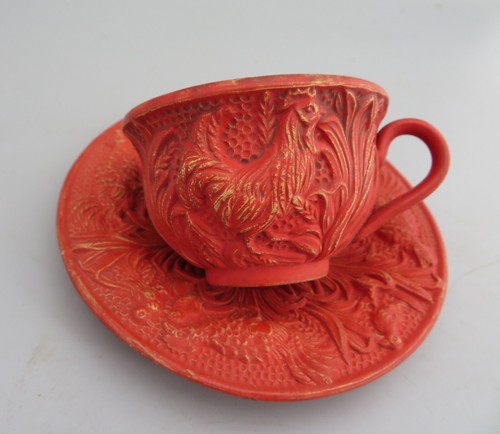 Small cup saucer stamped - small,