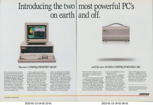 1988 compaq deskpro 386 - compaq, 20