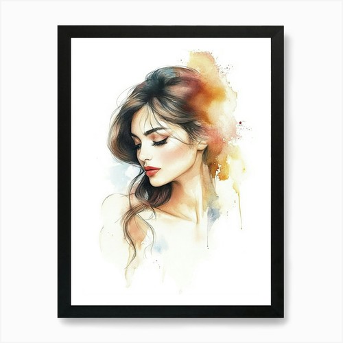 Watercolor portrait - watercolor, of