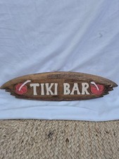 Tiki Bar Wooden Sign Hand Carved