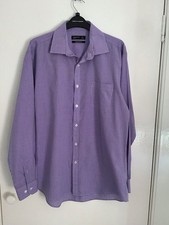 Cedarwood State Men’s Purple Check Shirt Size 16” Regular Fit