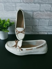 Footglove Womens White Loafer /Size Uk 5/Eur 38