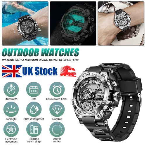 Rugged digital quartz watch - digital,
