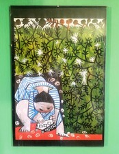 Vintage Whimsical Folk Art – Framed Bold Colour Print, Rare Collectible Wall Art