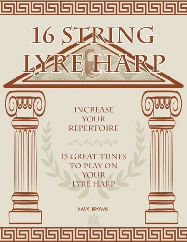 Brown string lyre harp - brown,