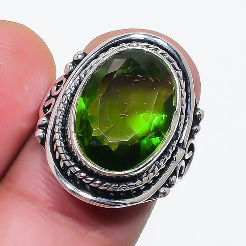 Green peridot gemstone - peridot, 925