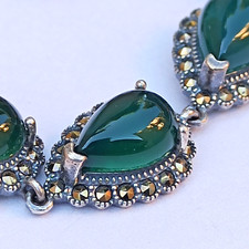 Fine Silver Bracelet Green