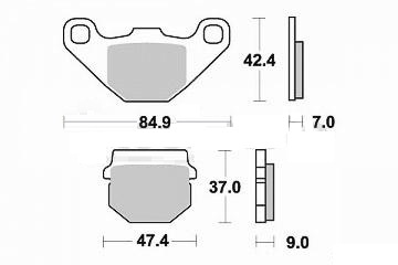 Brake pad kawasaki kmx - kmx, 125