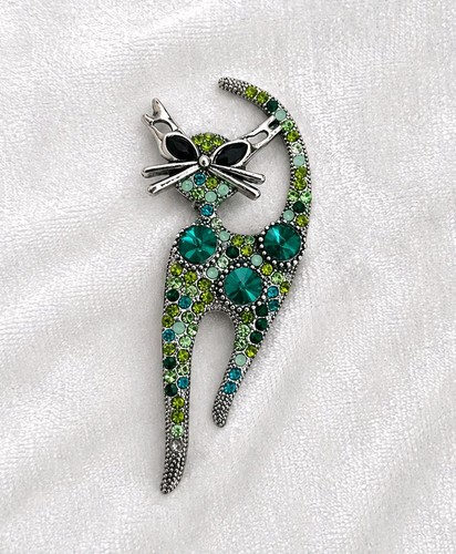 Cat brooch pin multicolour - brooch,