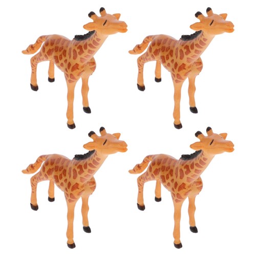 4pcs resin giraffe figurines - resin,