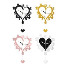 Heart Shaped Wall Clock with