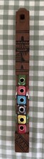Vintage Wooden Flute Recorder Hand-painted