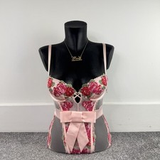 Victoria’s Secret bow floral embroidered corset top