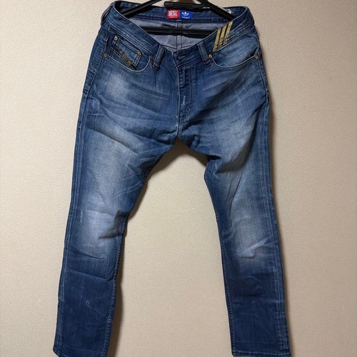 Diesel adidas denim pants blue - diesel,