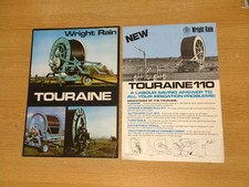 PRE USED WRIGHT RAIN TOURAINE IRRIGATOR COLOUR FARMING PAIR OF TRACTOR BROCHURES