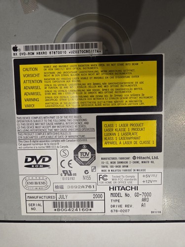 Apple dvd rom gd 7000 - 8x, gd-7000