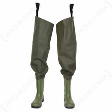 Original Belgian Olive Drab Waders - Fishing Outdoors Waterproof Boots