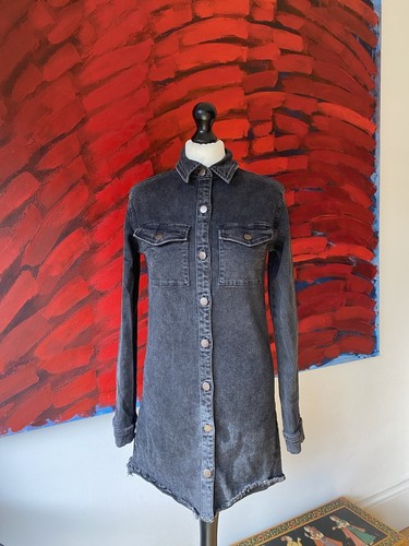 Funky denim bodycon shirt - denim,