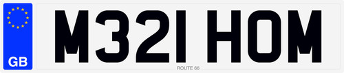 Motorhome old number plate - motorhome,