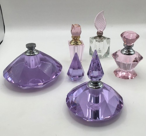 Cut glass perfume - glass,