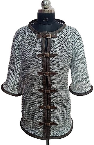 Aluminum chainmail shirt half - aluminum,