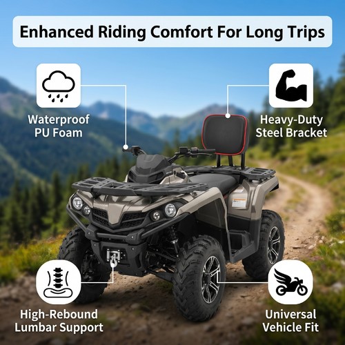 Atv backrest comfortable - atv,
