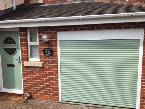 Electric roller garage door - garage,