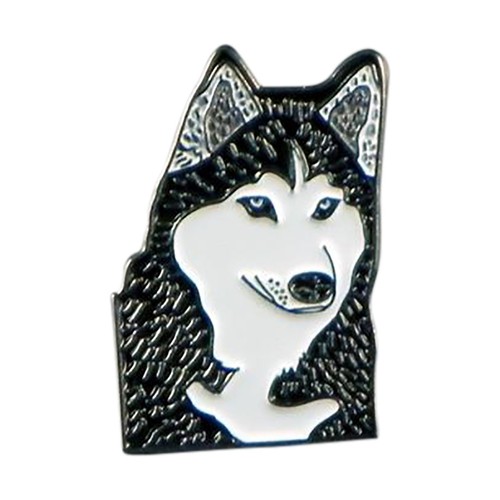 Siberian husky enamel lapel - siberian,