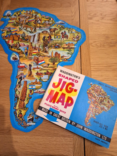 Waddingtons jig map vintage - waddingtons,