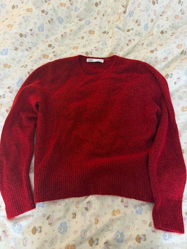 Zara red crew neck - zara,