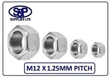 M12 X 1.25MM FINE PITCH HEX FULL NUT 12MM ZINC PLATED M12 X 1.25MM PITCH