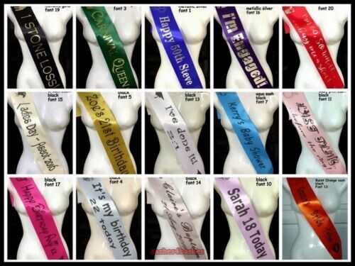 Personalised sashes custom - personalised,