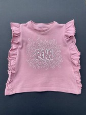 My K Myleene Klass Pow Dusky Pink Girls Ruffle Sequin Top T-shirt Baby Toddler