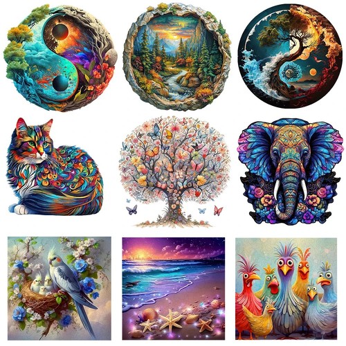 Complex wooden jigsaw puzzles - wooden,
