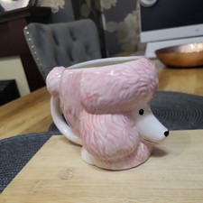 Pink Poodle Ceramic Dog Mug Shaped