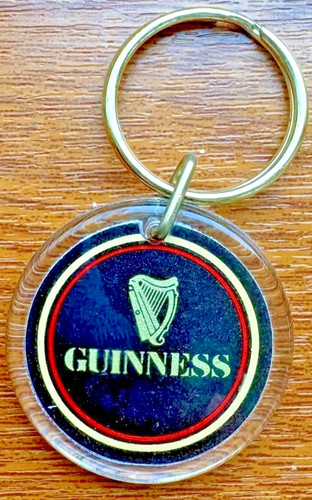 Guinness harp logo - logo, keyring