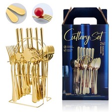 96X Cutlery Sets Gold Dinner