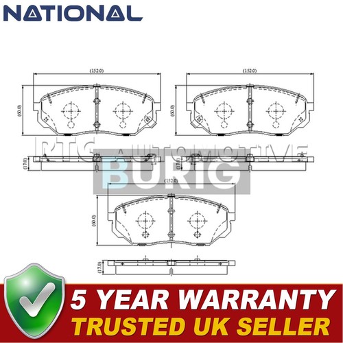 Burig front brake pads - front,