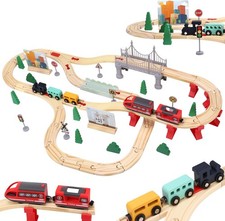 Wooden train set 72pcs - train,
