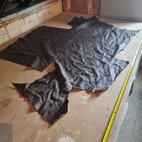 Brown leather hides job lot - leather,