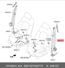 New hyundai tucson seat belt - hyundai,