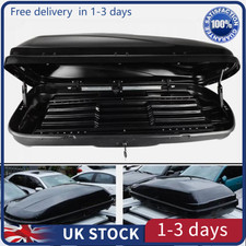 320 Litre Capacity Car Roof Box Gloss Black Finish Camping Travel Top Luggage