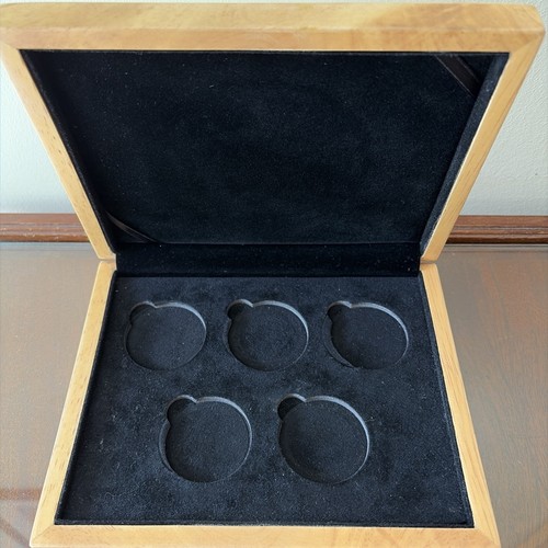 Wooden coin display box for - wooden,
