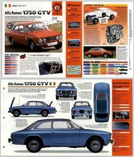 Alfa Romeo 1750 GTV - 1967-72 #31 Greats - Hot Cars - IMP Fold Out Fact Page