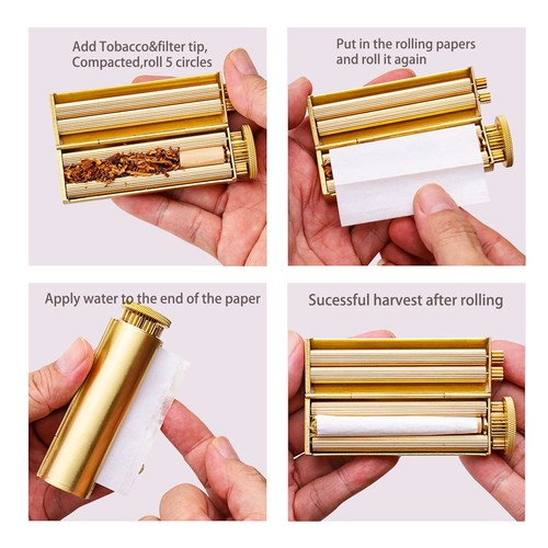 Vintage cigarette roller brass - roller,