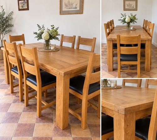 Rectangular wood dining table - rectangular,
