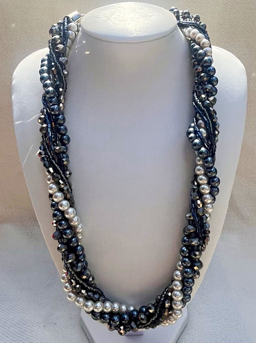 Multi strand grey white - m&s,