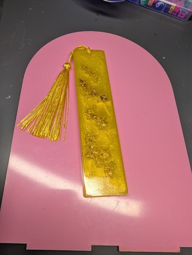 Yellow resin bookmark with - bookmark,