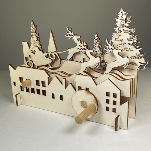 Mechanical santa sleigh diy - mechanical,